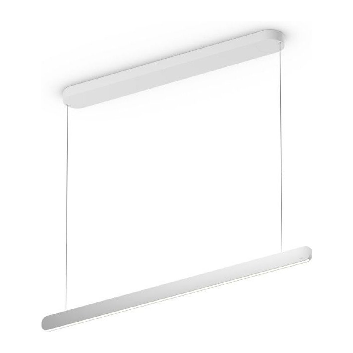 Occhio Mito linear volo 100 up LED-Pendelleuchte in Weiß matt und Silber matt mit einstellbarer Höhe von 65-165 cm - Bild 1
