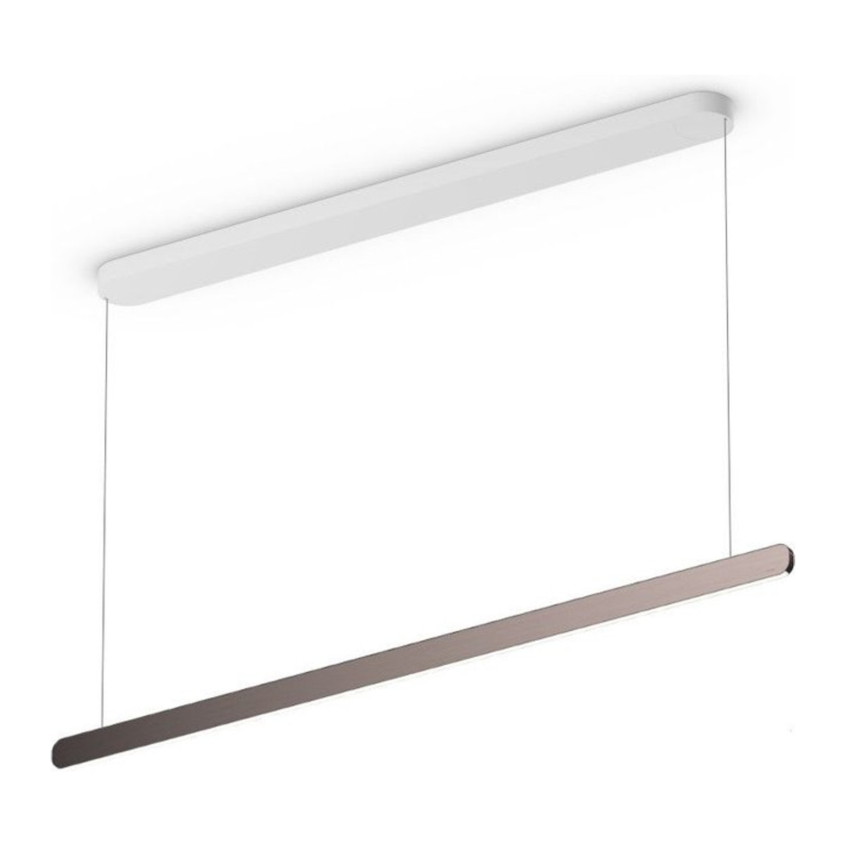 Occhio Mito linear volo 140 LED-Pendelleuchte in Weiß matt mit Occhio air Modul für die Tischbeleuchtung - Bild 1
