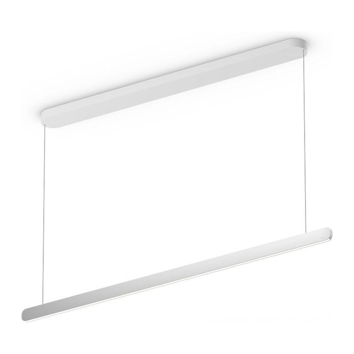 Occhio Mito linear volo 140 LED-Pendelleuchte in Weiß matt und Silber matt mit einstellbarer Höhe von 65-165 cm - Bild 1