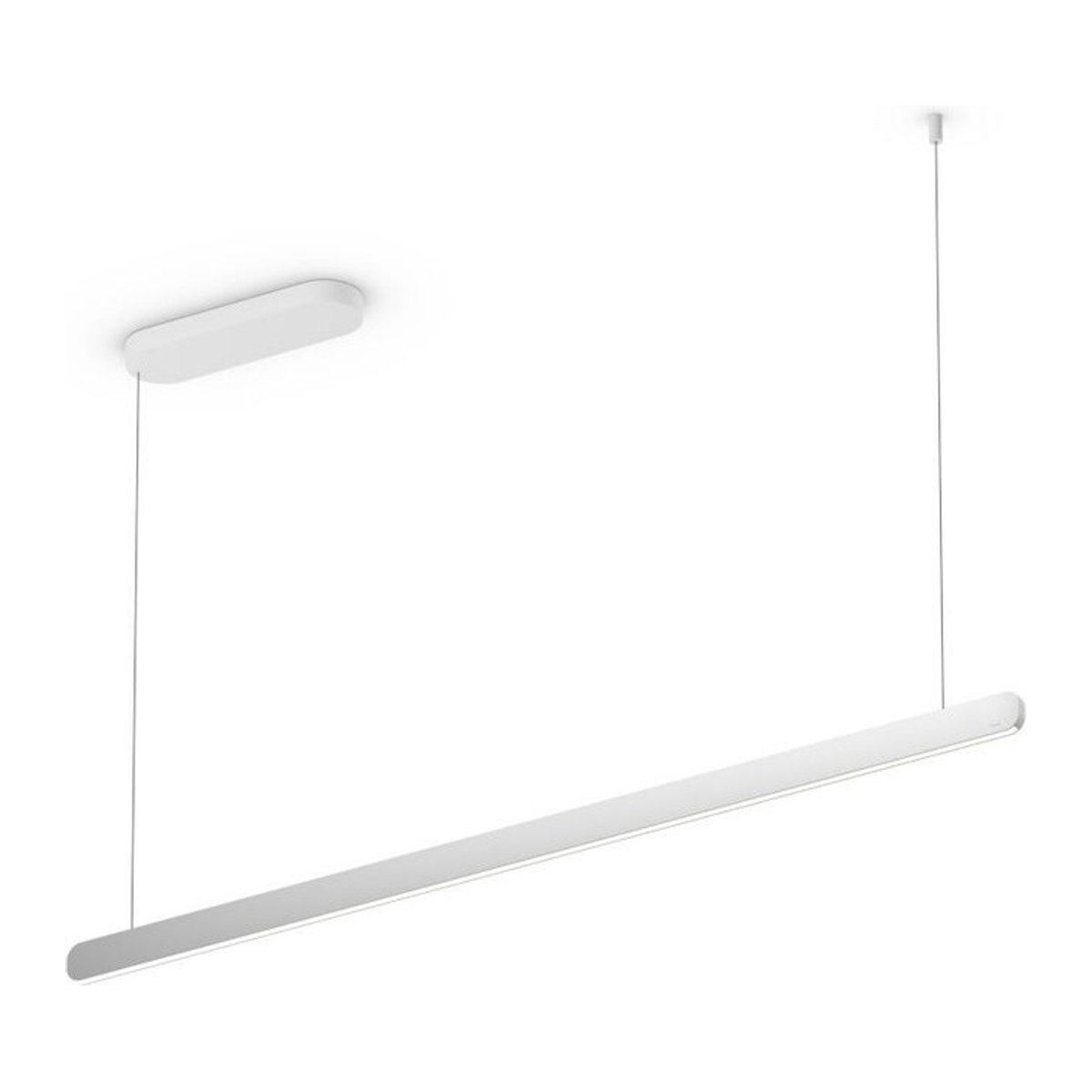 Occhio Mito linear volo 140 LED-Pendelleuchte in Weiß matt und Silber matt mit Occhio air Modul - Bild 1