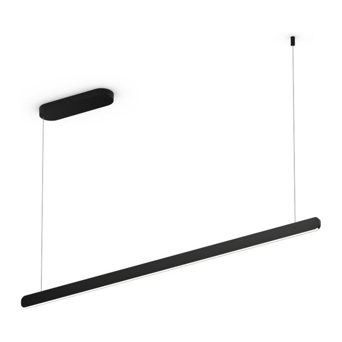 Occhio Mito linear volo 140 up LED-Pendelleuchte in Schwarz matt für die Tischbeleuchtung - Bild 1