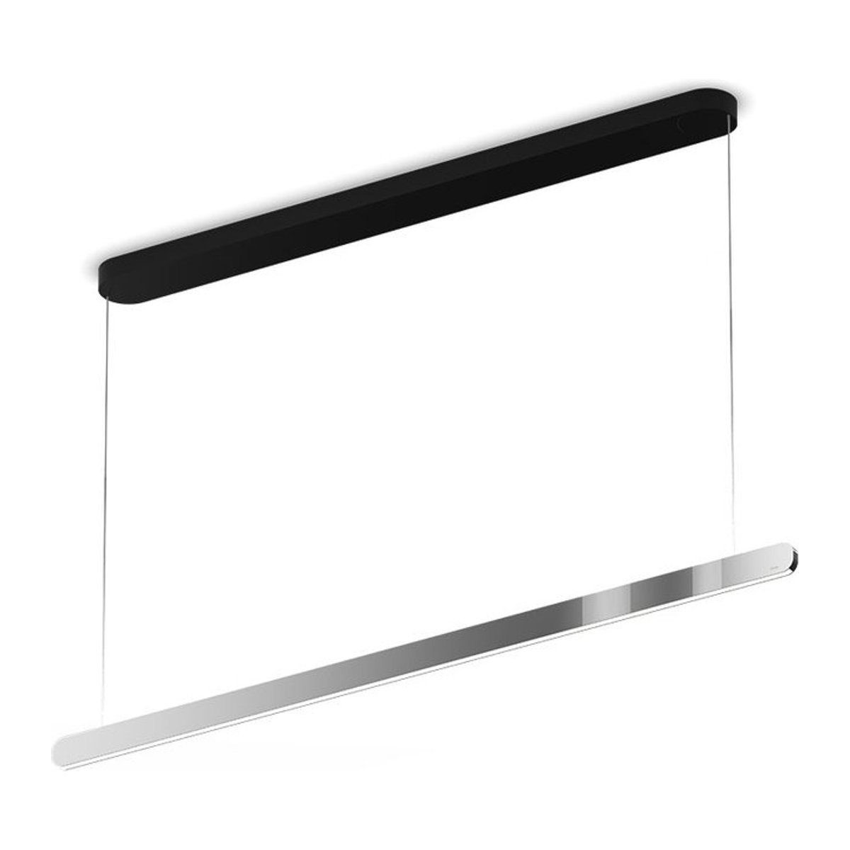 Occhio Mito linear volo 140 up LED-Pendelleuchte in Schwarz matt mit Dark Chrome Kopf für deine Tischbeleuchtung - Bild 1