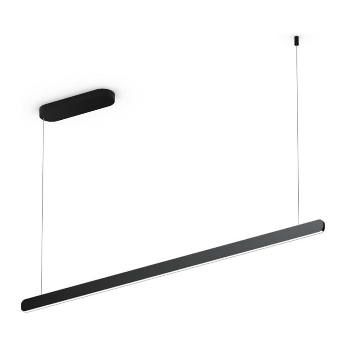 Occhio Mito linear volo 140 up LED-Pendelleuchte in Schwarz matt mit Occhio air Modul und warmweißem Licht für deine Tischbeleuchtung - Bild 1