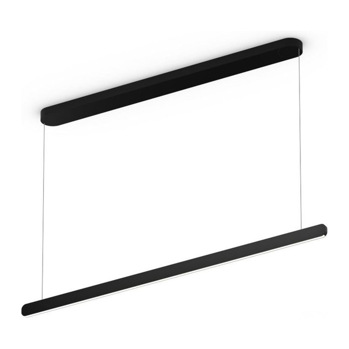 Occhio Mito linear volo 140 up LED-Pendelleuchte in Schwarz matt mit Occhio air Modul zur Tischbeleuchtung - Bild 1