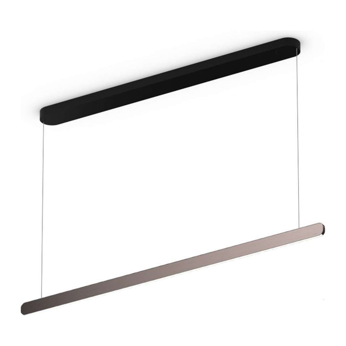 Occhio Mito linear volo 140 up LED-Pendelleuchte in Schwarz matt mit Phantom-Ausführung und Occhio air Modul für deine Tischbeleuchtung - Bild 1