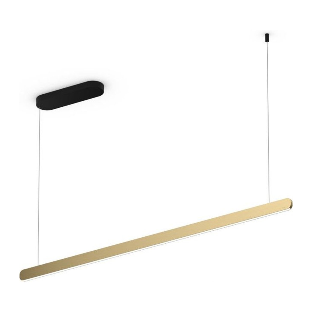 Occhio Mito linear volo 140 up LED-Pendelleuchte in Schwarz matt und Bronze mit Occhio air Modul - Bild 1