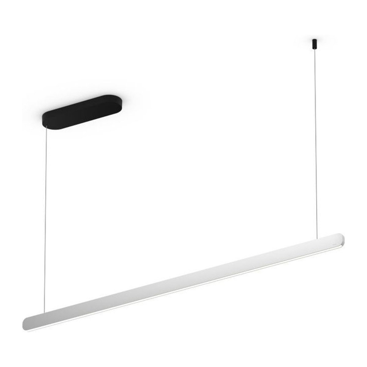 Occhio Mito linear volo 140 up LED-Pendelleuchte in Schwarz matt und Silber matt mit Occhio air Modul - Bild 1