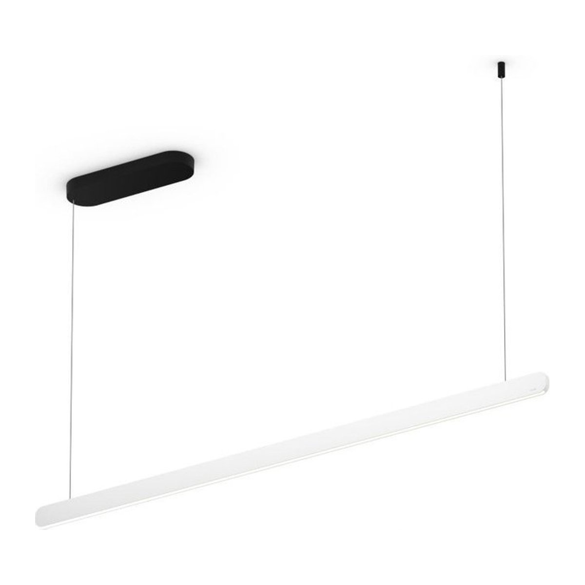 Occhio Mito linear volo 140 up LED-Pendelleuchte in Schwarz matt und Weiß matt mit Occhio air Modul - Bild 1