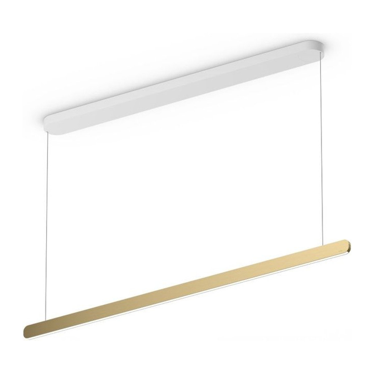Occhio Mito linear volo 140 up LED-Pendelleuchte in Weiß matt mit Bronze-Ausführung, variabel von 65 bis 165 cm, dimmbar von 2700K bis 4000K - Bild 1