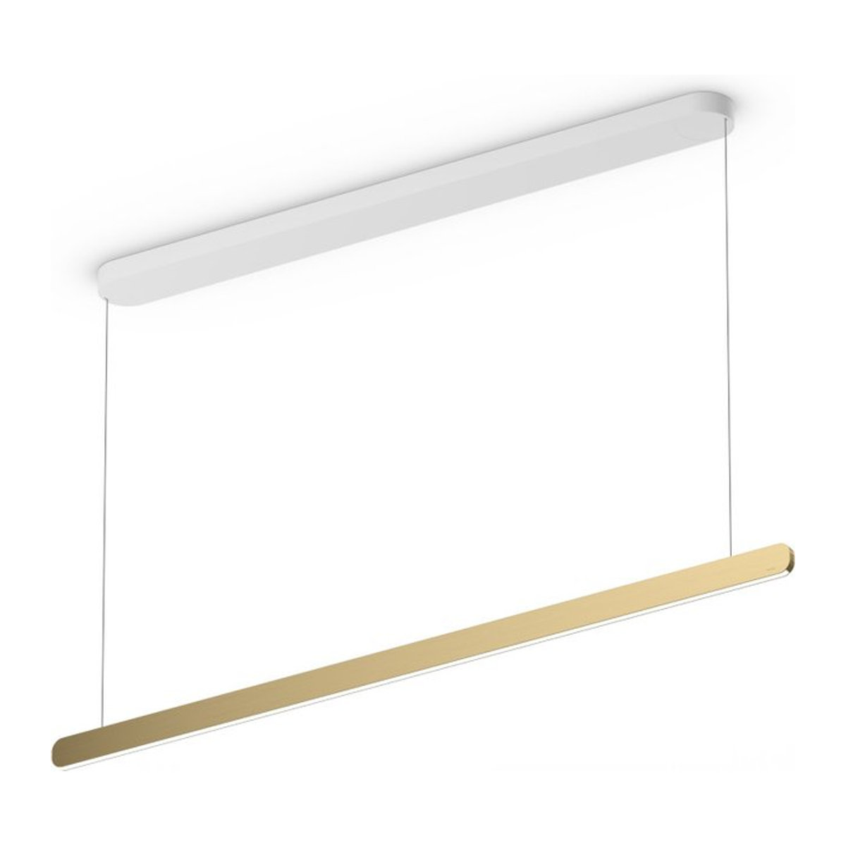 Occhio Mito linear volo 140 up LED-Pendelleuchte in Weiß matt mit Bronze-Kopf für deine Tischbeleuchtung, inklusive Occhio air Modul und x-tra warm LED (2200K - 3500K) - Bild 1