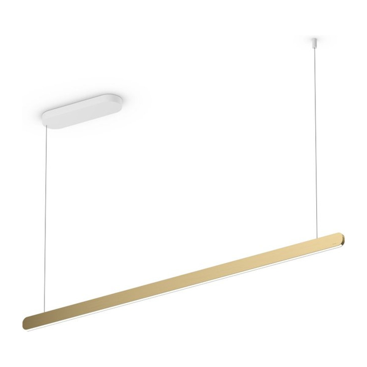 Occhio Mito linear volo 140 up LED-Pendelleuchte in Weiß matt mit Bronze-Kopf und Occhio air Modul, x-tra warmweißes LED-Licht (2200K - 3500K) - Bild 1