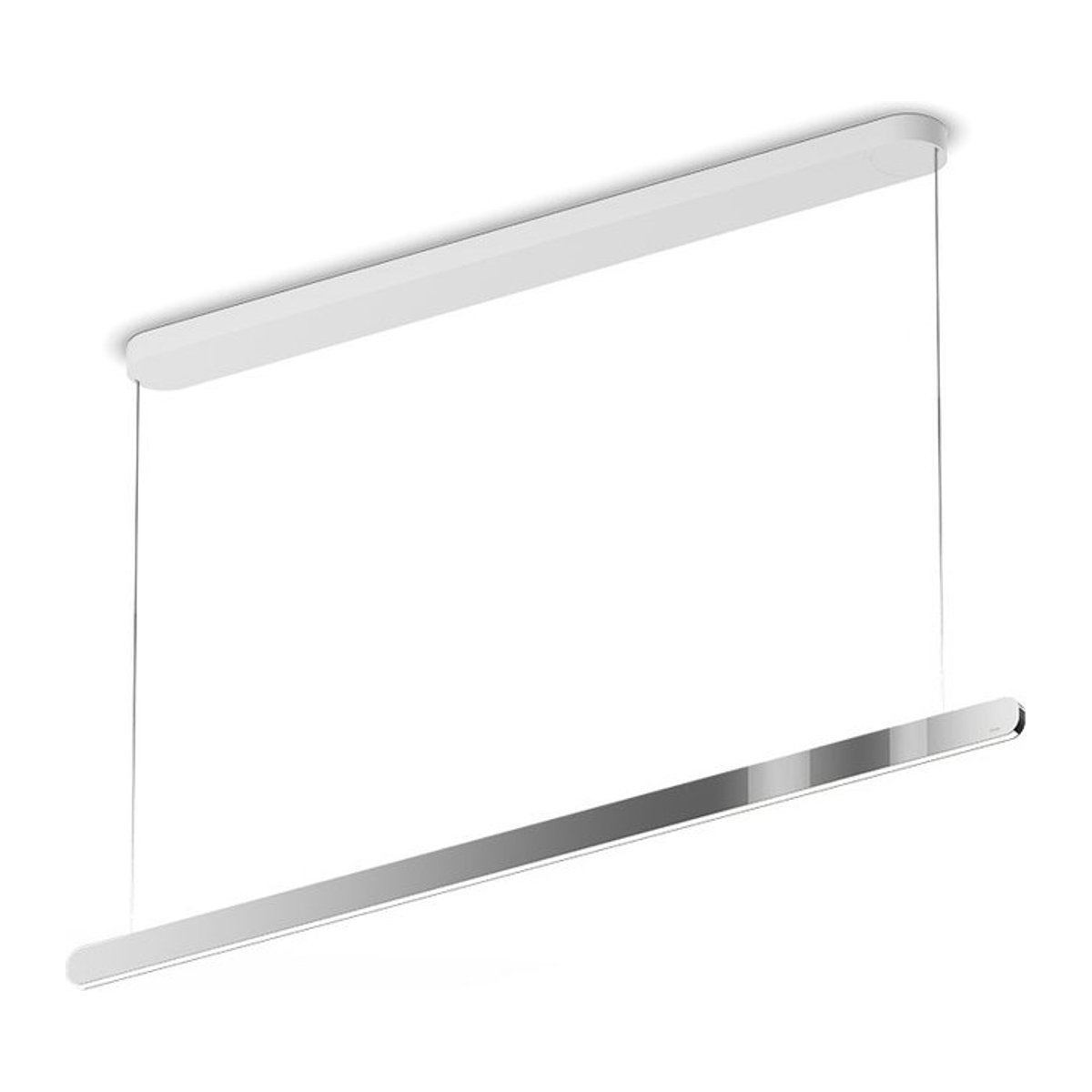 Occhio Mito linear volo 140 up LED-Pendelleuchte in Weiß matt mit Dark Chrome Kopf für deine Tischbeleuchtung - Bild 1