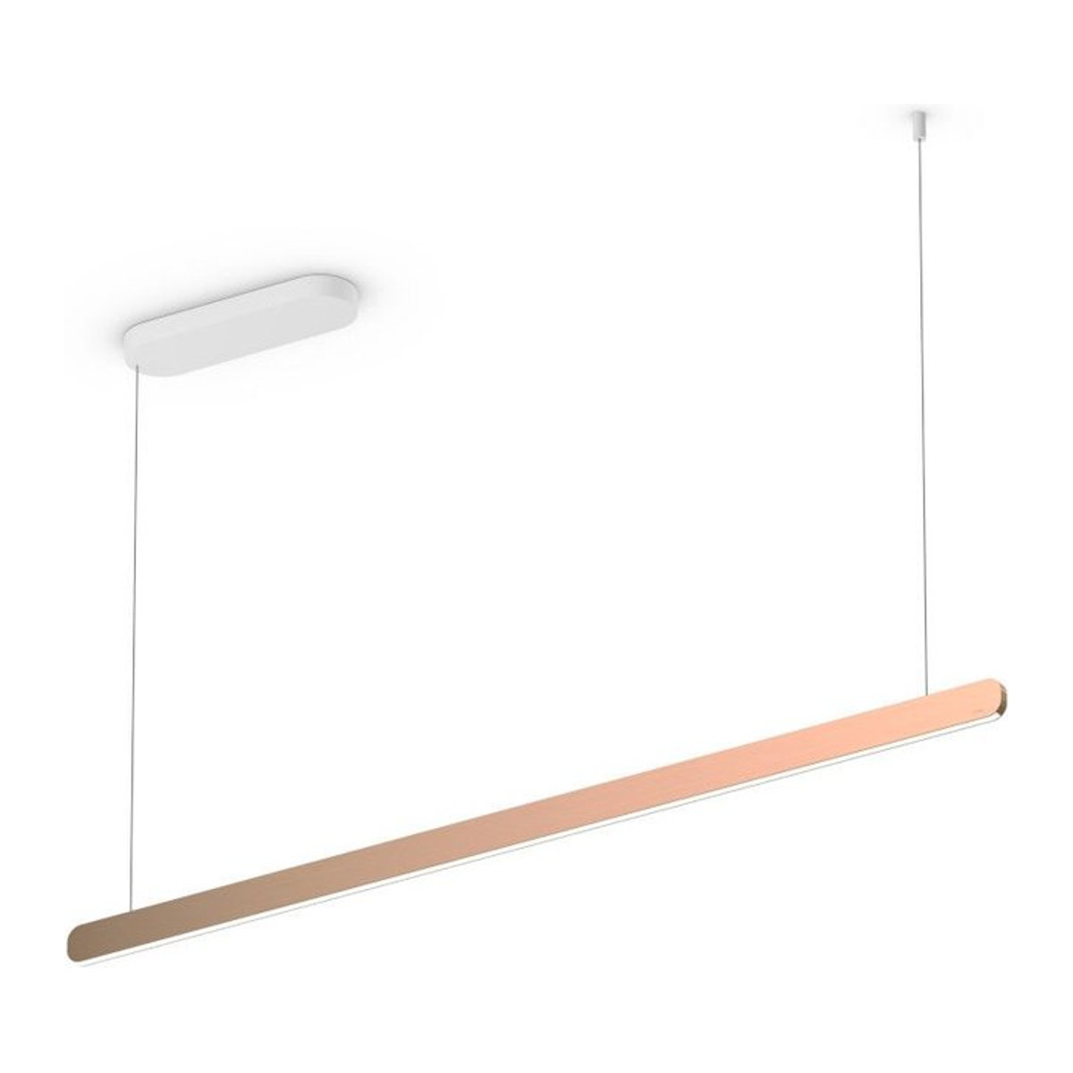 Occhio Mito linear volo 140 up LED-Pendelleuchte in Weiß matt und Rose Gold mit Occhio air Modul - Bild 1