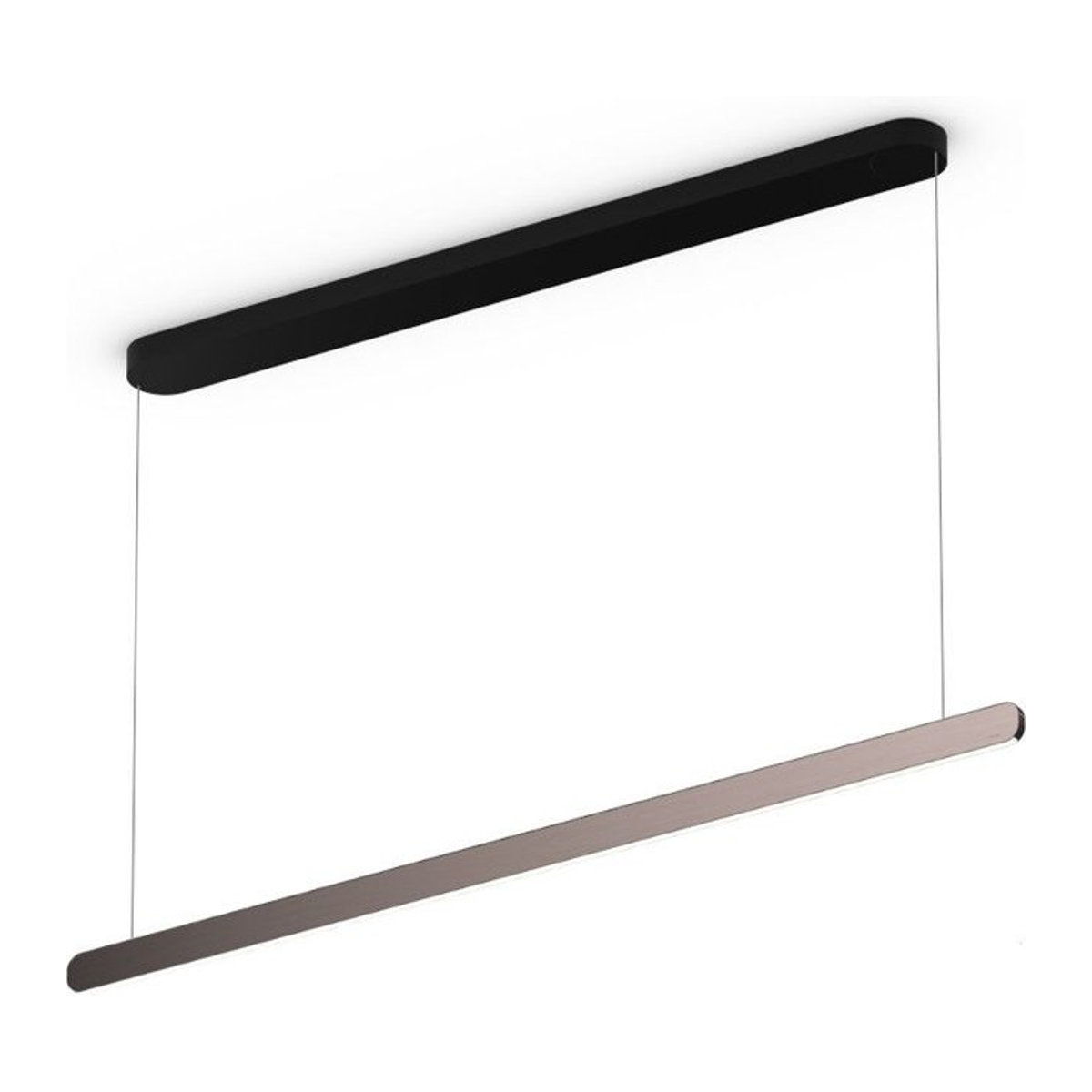 Occhio Mito linear volo 140 up LED-Pendelleuchte Schwarz matt mit Occhio air Modul für die Tischbeleuchtung - Bild 1