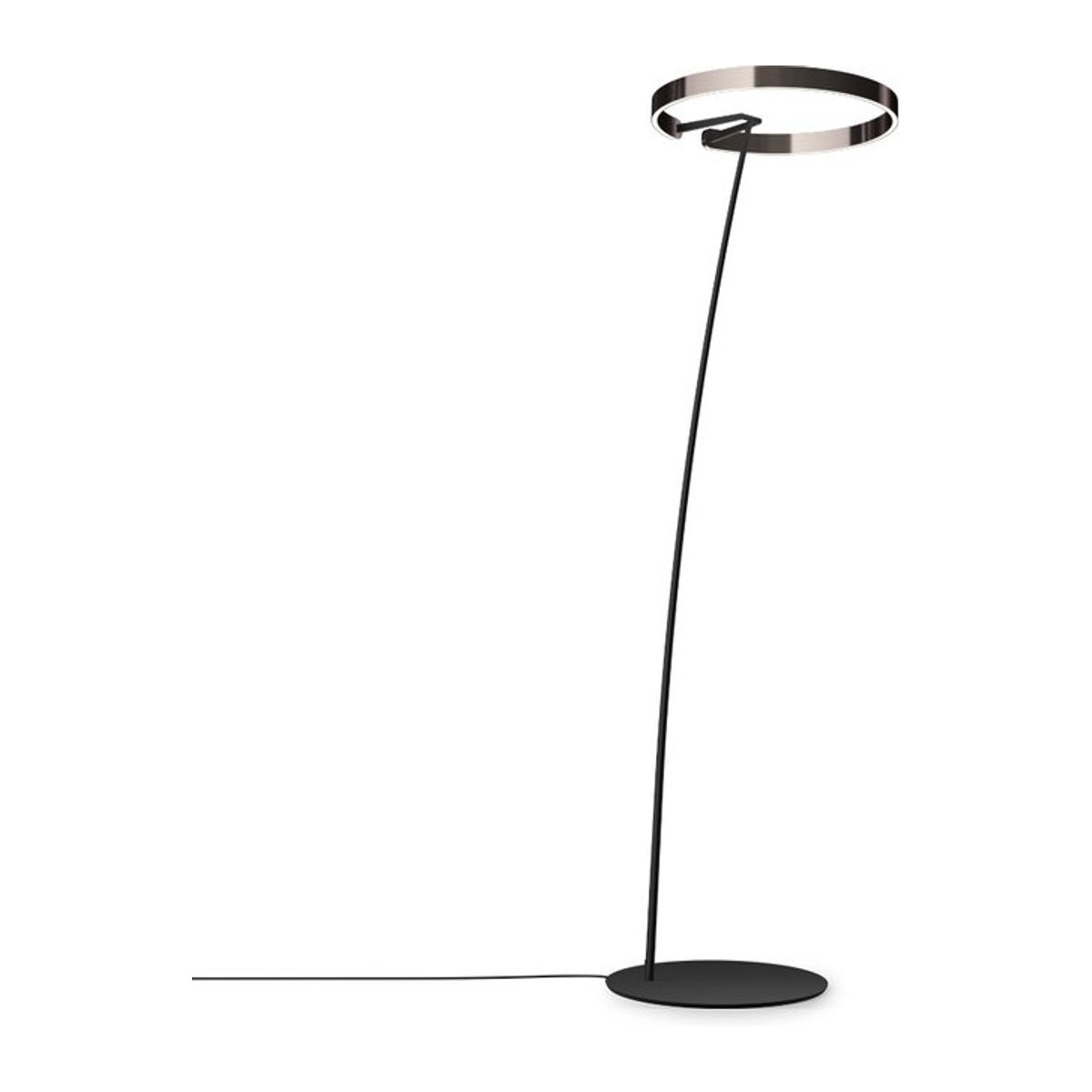 Occhio Mito raggio LED-Bogenleuchte in Schwarz matt mit Phantom Kopf und warmweißem LED-Licht (2200K - 3500K) - Bild 1