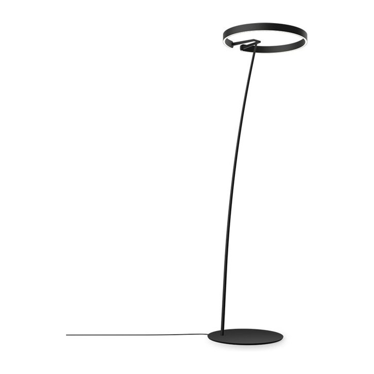 Occhio Mito raggio LED-Bogenleuchte in Schwarz matt mit x-tra warmem Licht (2200K - 3500K) - Bild 1