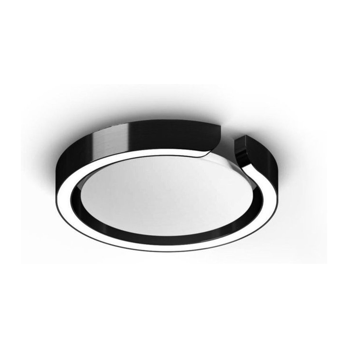 Occhio Mito soffitto 20 up LED-Deckenleuchte in Black Phantom mit weißem mattem Cover, Wide-Lichtverteilung und Occhio air Modul, Farbtemperatur 2700K - 4000K - Bild 1