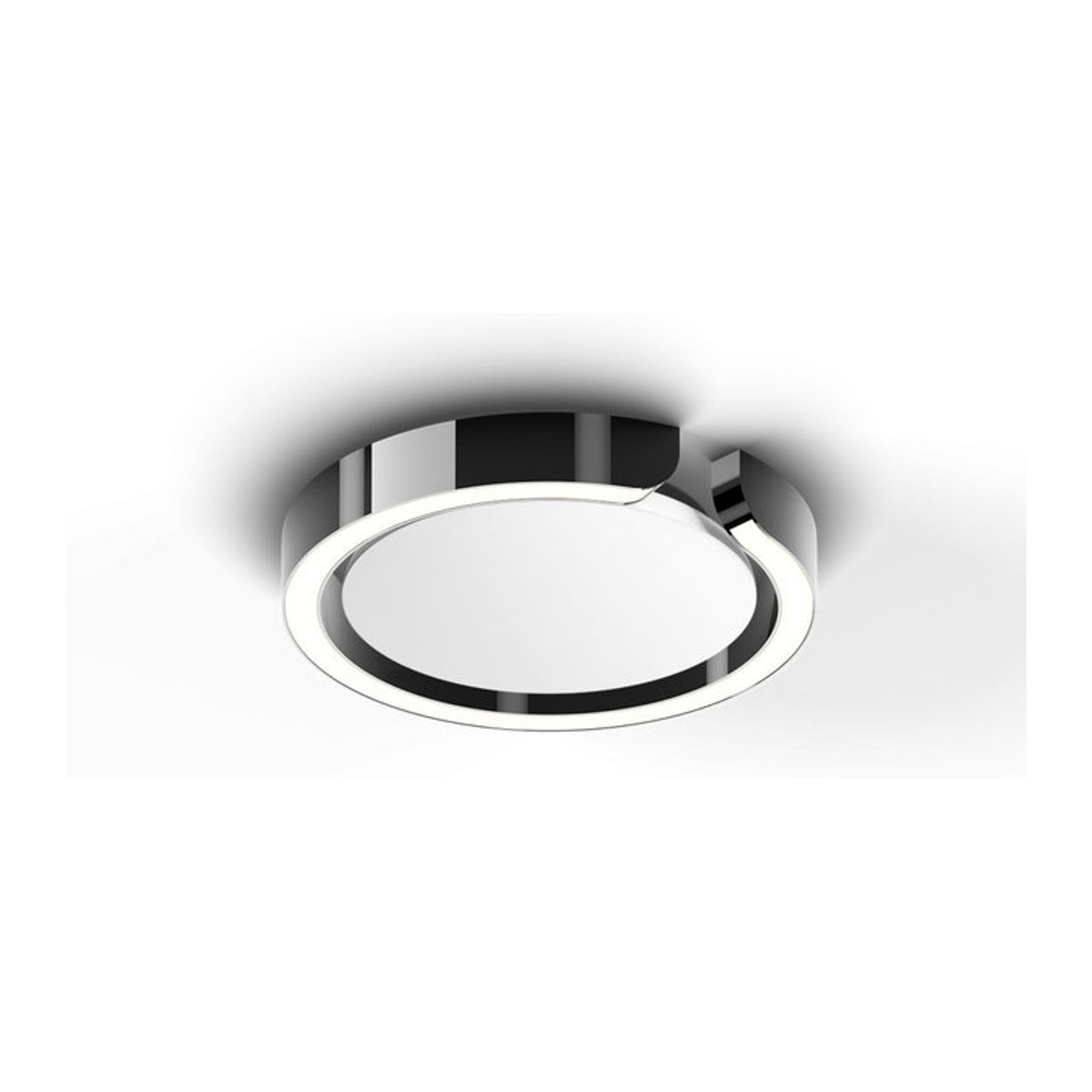 Occhio Mito soffitto 20 up LED-Deckenleuchte in Dark Chrome mit weißem mattem Cover, Wide-Lichtverteilung und Occhio air Modul, x-tra warmweiß (2200K - 3500K) - Bild 1