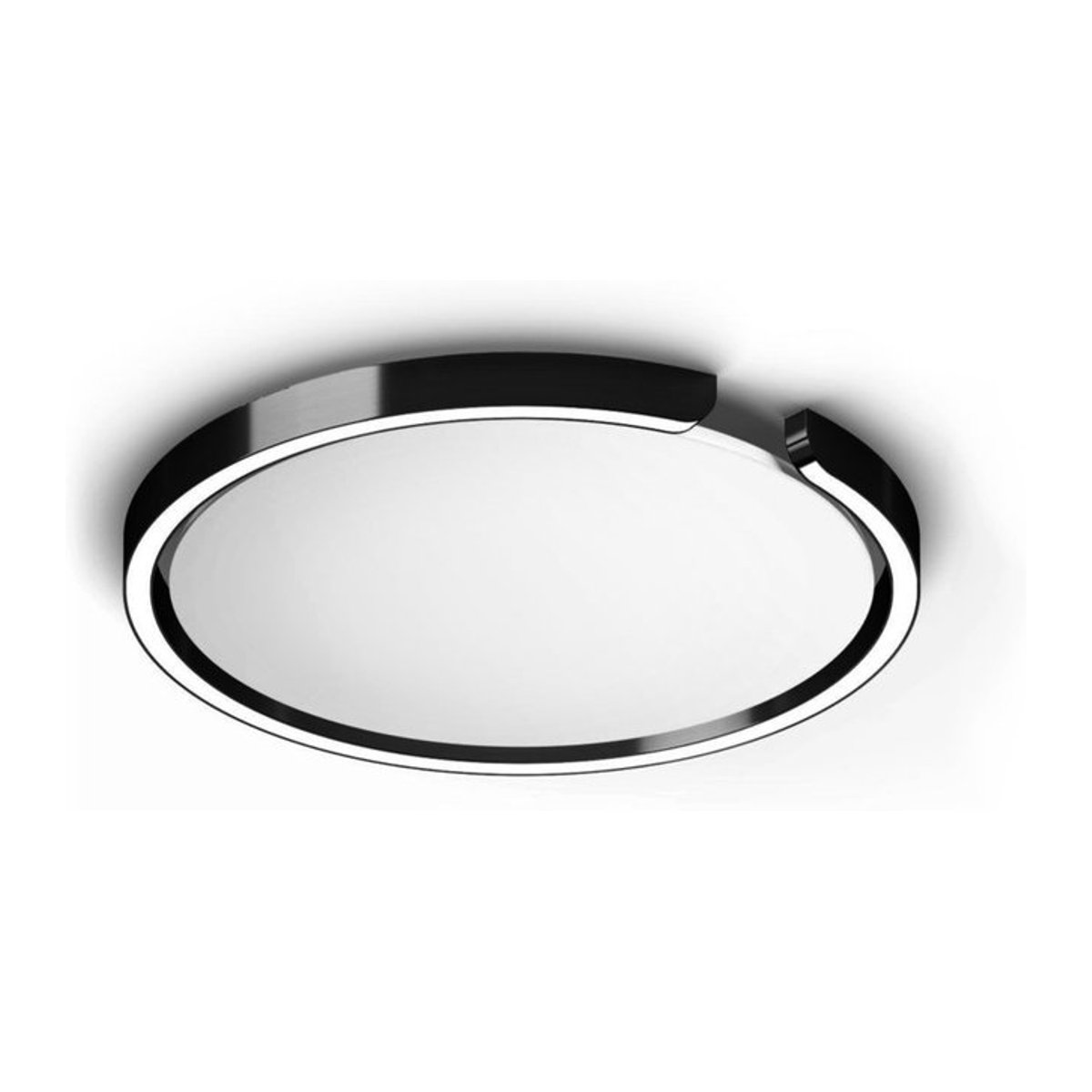 Occhio Mito soffitto 40 up LED-Deckenleuchte in Black Phantom mit weißem mattem Cover und Occhio air Modul für warmweißes Licht (2200K - 3500K) - Bild 1