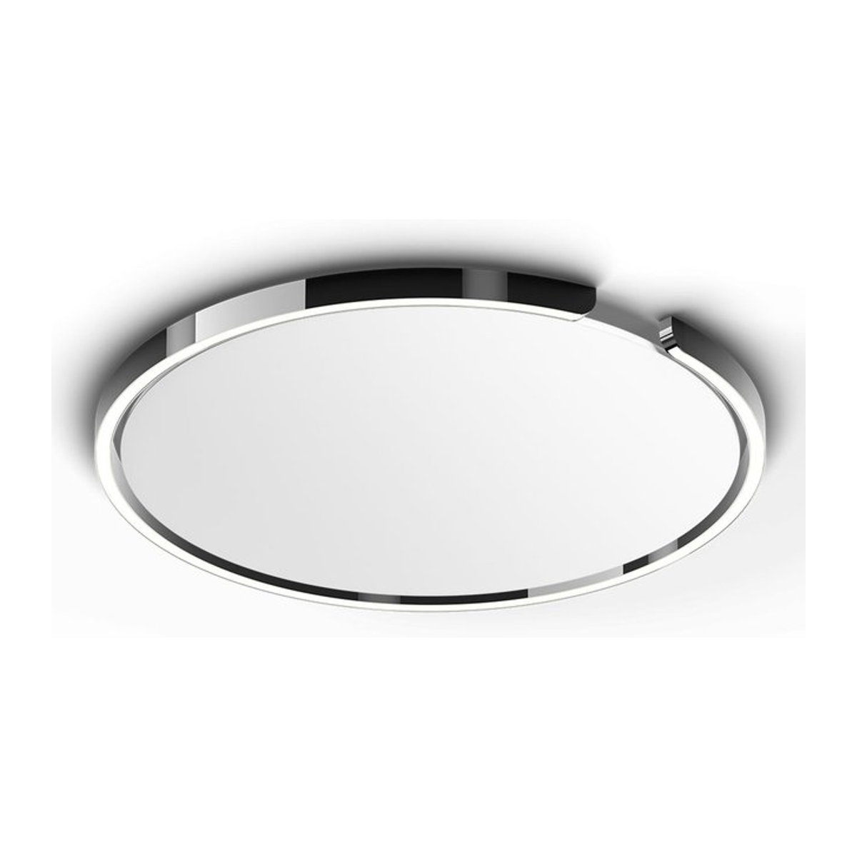 Occhio Mito soffitto 60 up LED-Deckenleuchte in Dark Chrome mit weißem mattem Cover, Wide-Lichtverteilung und Occhio air Modul, x-tra warmweiß (2200K - 3500K) - Bild 1