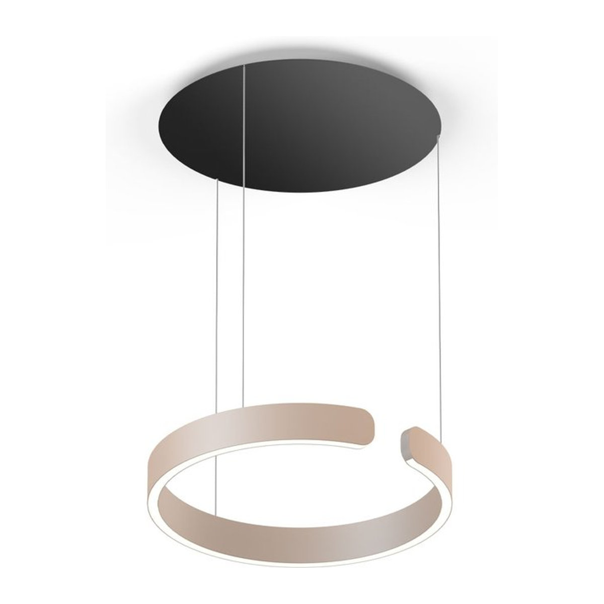 Occhio Mito sospeso 40 LED-Pendelleuchte in Gold matt und Schwarz matt mit Occhio air Modul zur Tischbeleuchtung - Bild 1