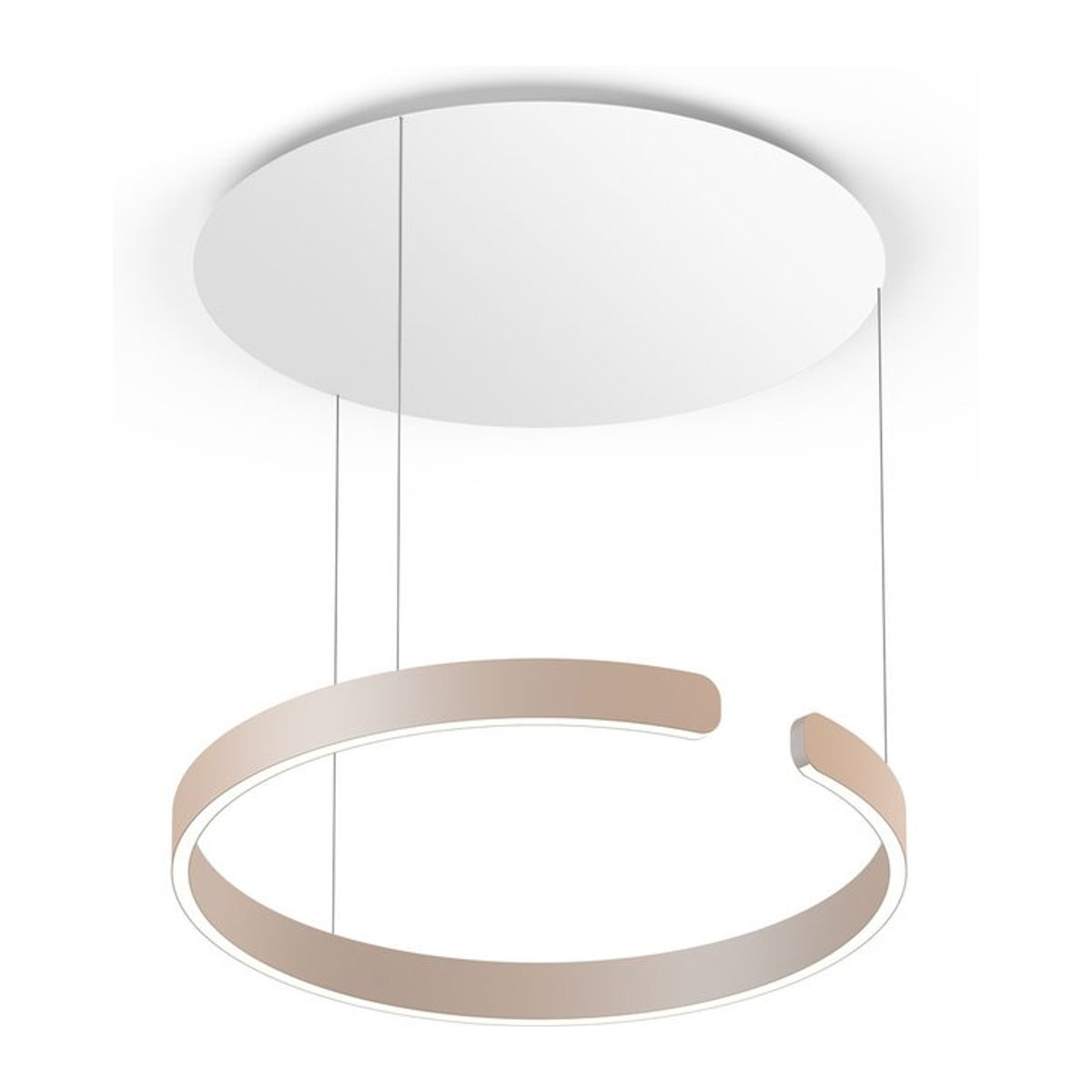 Occhio Mito sospeso 60 up LED-Pendelleuchte in Gold matt und Weiß matt mit Occhio air Modul und x-tra warm LED (2200K - 3500K) - Bild 1