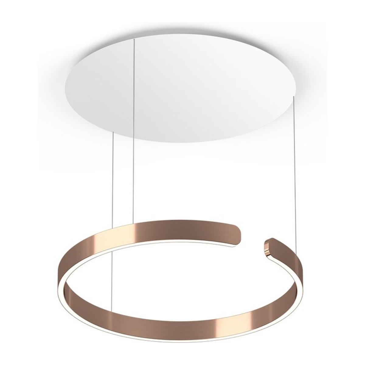 Occhio Mito Sospeso 60 Up LED-Pendelleuchte in Rose Gold und Weiß matt - Bild 1
