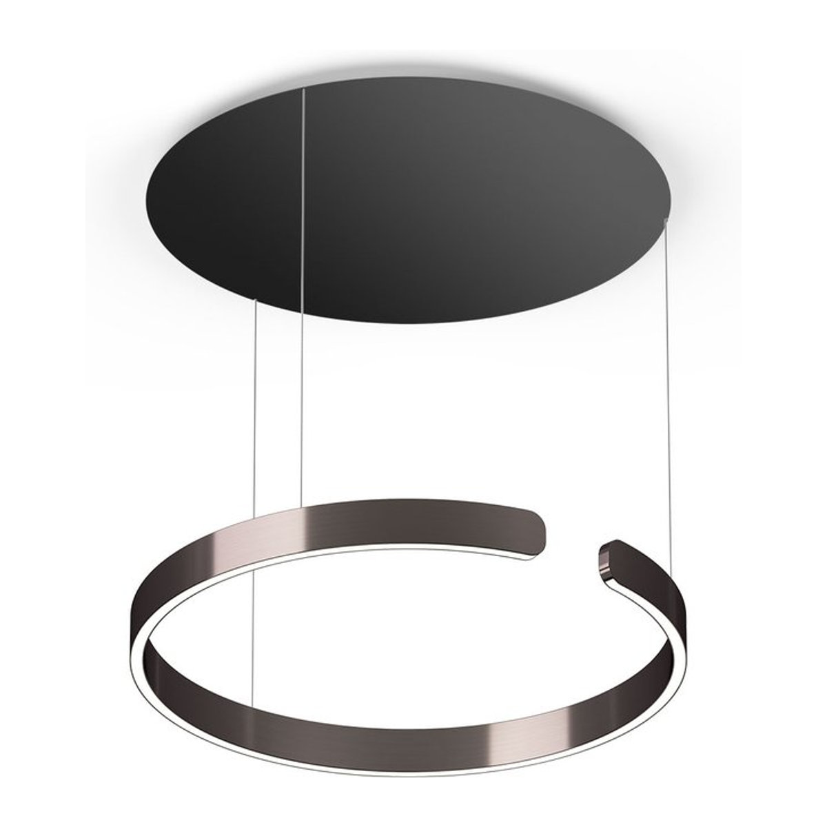 Occhio Mito sospeso 60 up LED-Pendelleuchte in Schwarz matt mit Occhio air Modul zur Tischbeleuchtung - Bild 1
