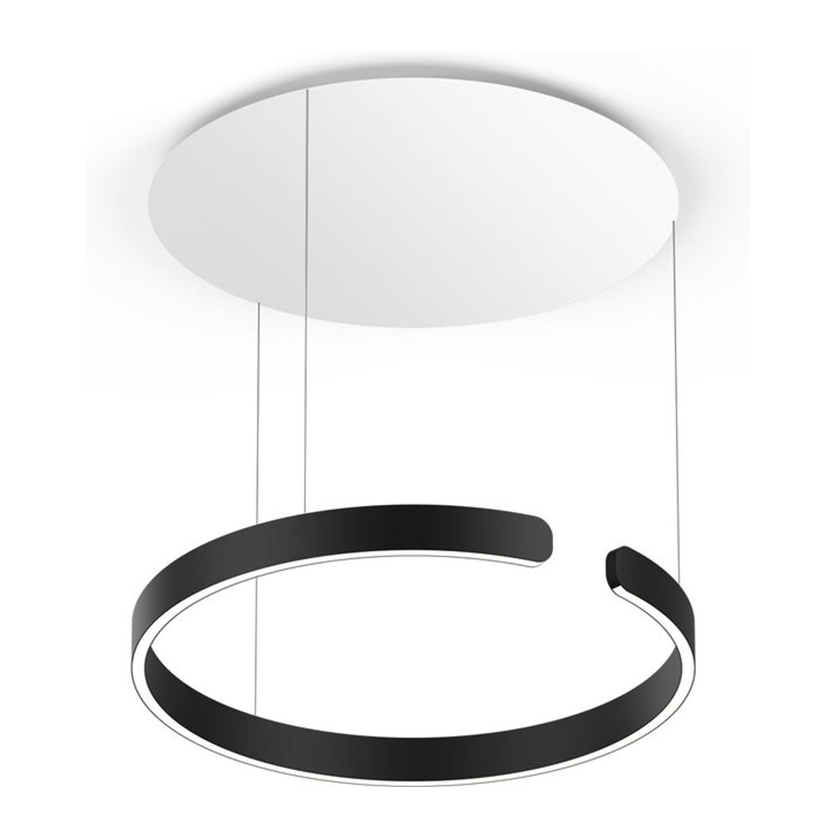 Occhio Mito sospeso 60 up LED-Pendelleuchte in Schwarz und Weiß matt mit variabler Aufhängung von 50 bis 200 cm für deine Tischbeleuchtung - Bild 1
