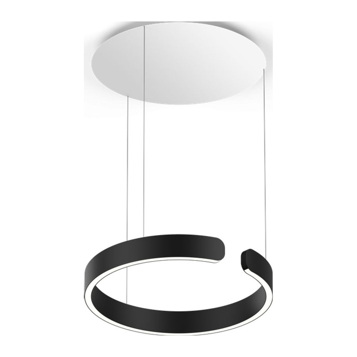 Occhio Mito sospeso 60 up LED-Pendelleuchte in Schwarz und Weiß matt mit variabler Aufhängung von 50 bis 200 cm für deine Tischbeleuchtung - Bild 2