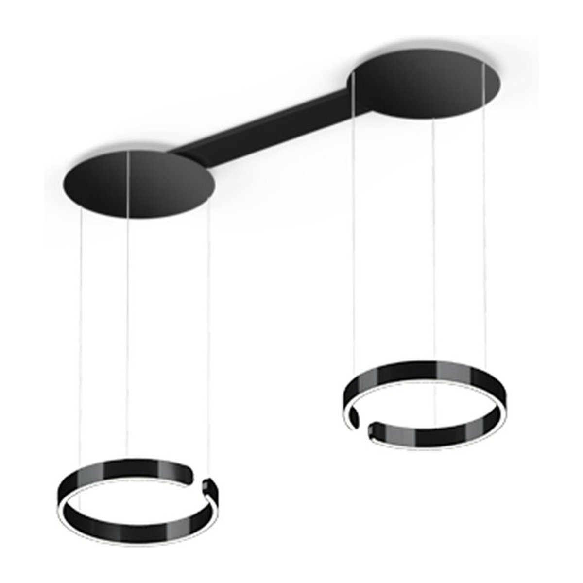 Occhio Mito sospeso due LED-Pendelleuchte in Schwarz matt mit Occhio air Modul für deine Tischbeleuchtung - Bild 1