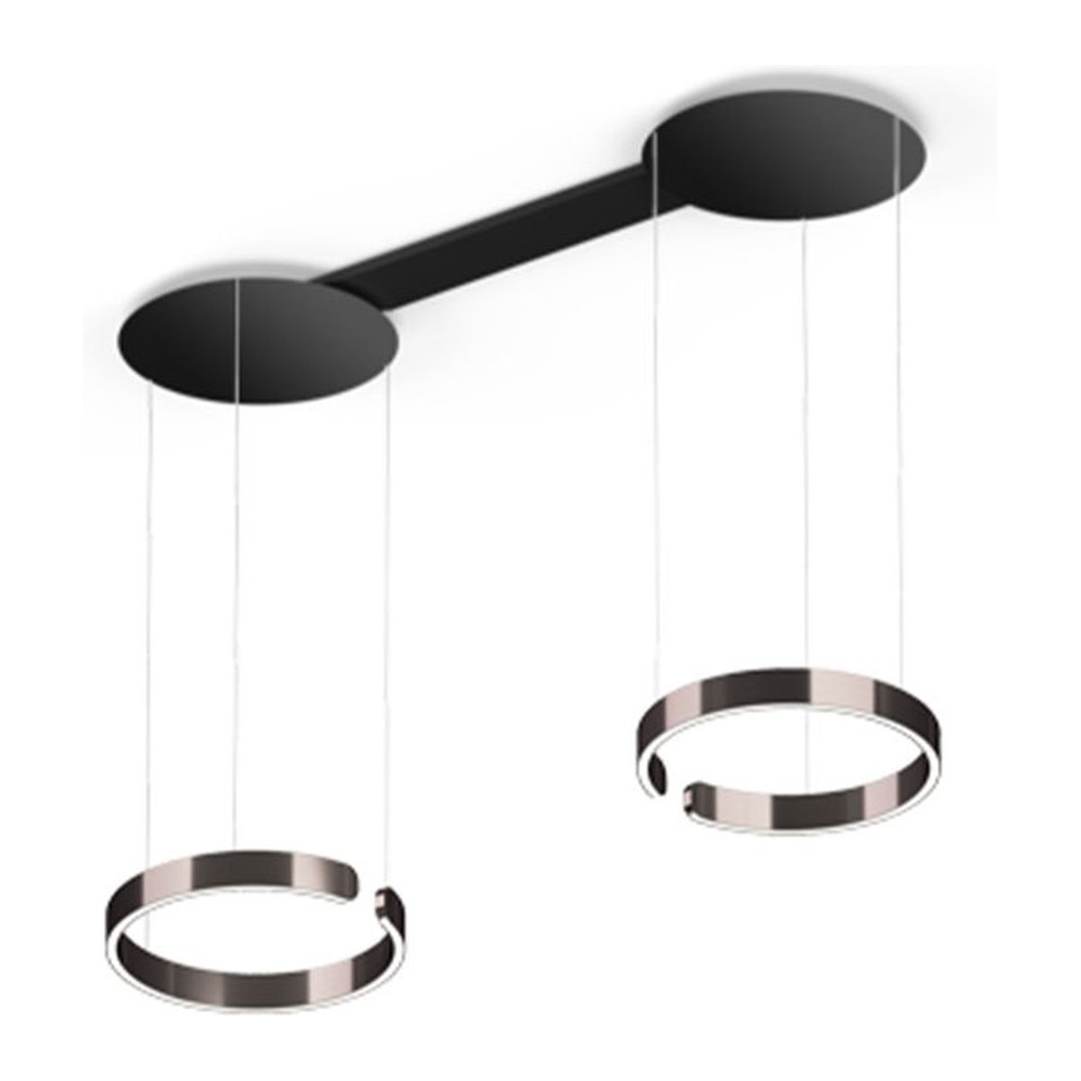 Occhio Mito sospeso due LED-Pendelleuchte in Schwarz matt mit Occhio air Modul und x-tra warm LED (2200K - 3500K) für deine Tischbeleuchtung - Bild 1