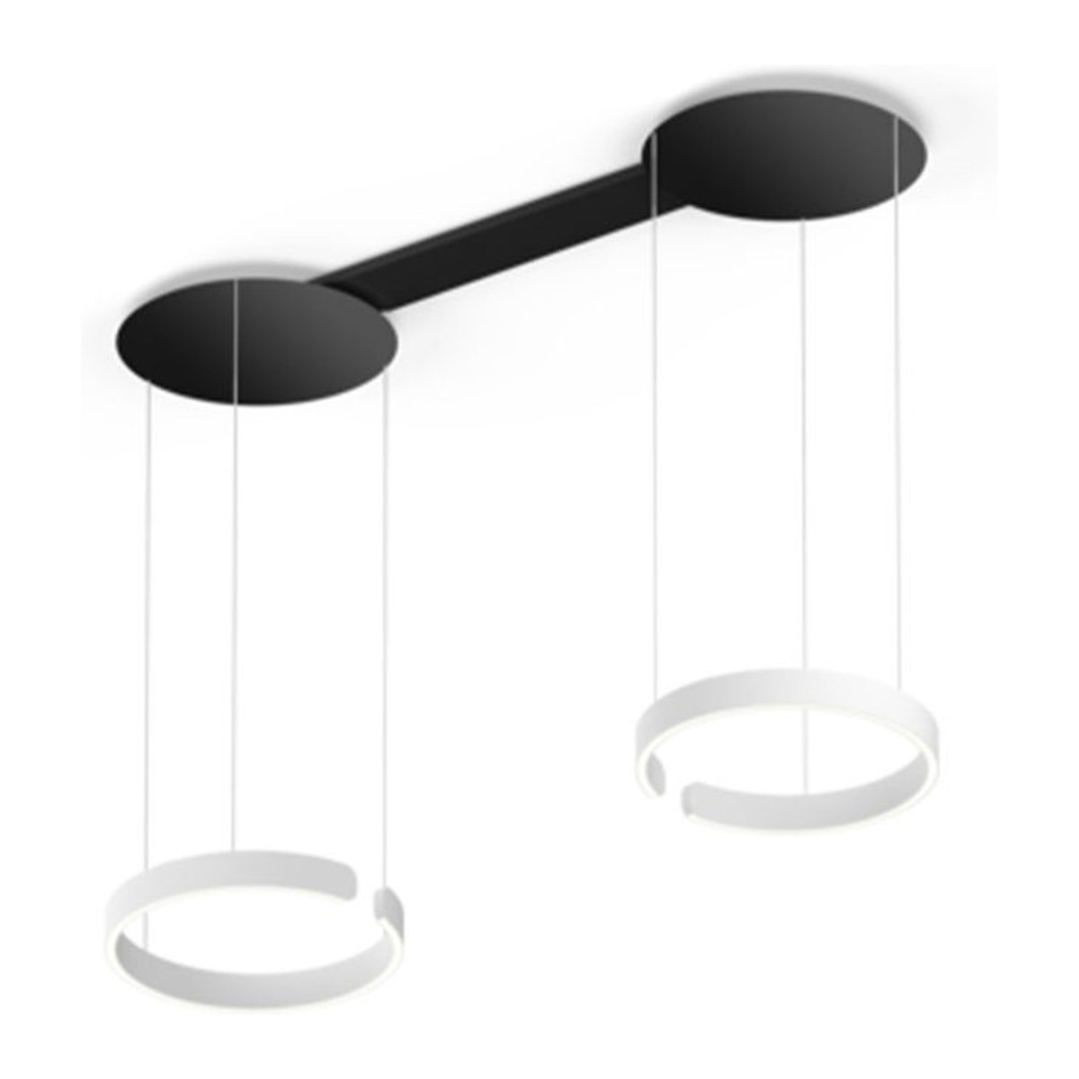 Occhio Mito sospeso due LED-Pendelleuchte in Schwarz matt und Weiß matt mit variabel einstellbarer Aufhängung von 50-200 cm für deine Tischbeleuchtung - Bild 1