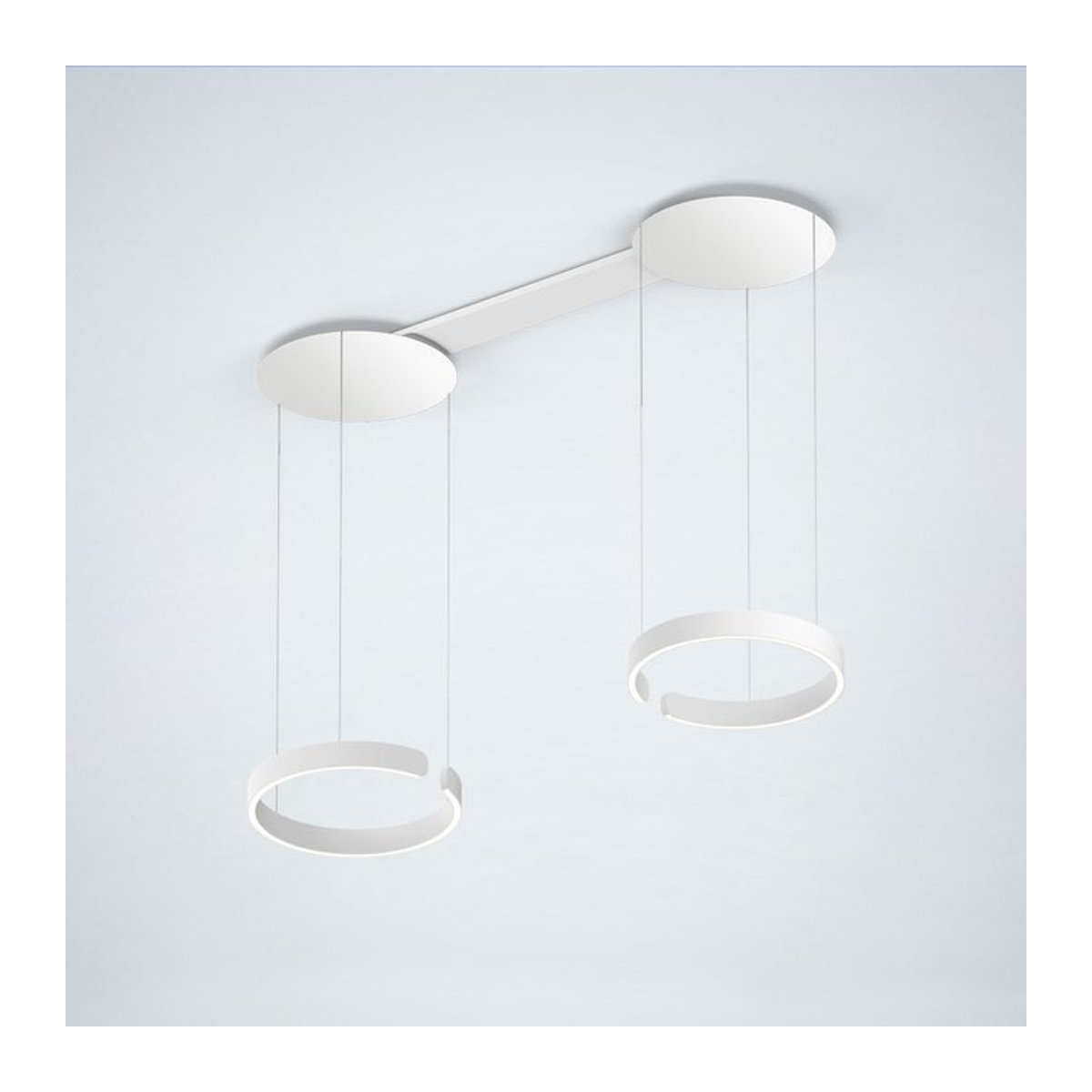 Occhio Mito sospeso due LED-Pendelleuchte in Weiß matt mit Occhio air Modul und x-tra warm LED (2200K - 3500K) für deine Tischbeleuchtung - Bild 1