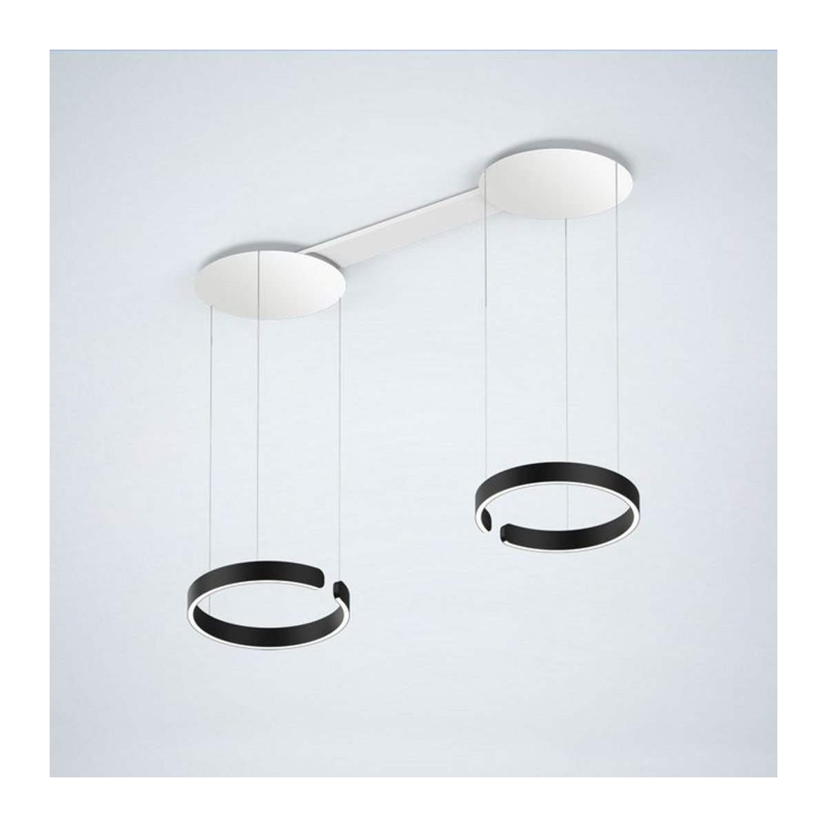 Occhio Mito sospeso due LED-Pendelleuchte Schwarz matt für deine Tischbeleuchtung mit variabler Höhe von 50-200 cm - Bild 1