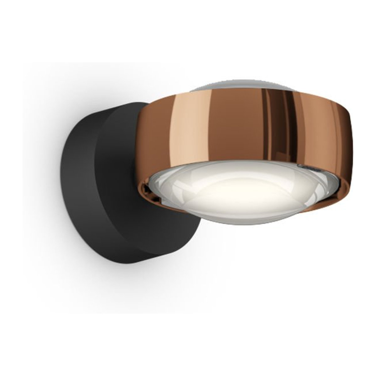 Occhio Sento D verticale up LED-Wandleuchte in Rose Gold und Schwarz matt mit Occhio air Modul, 26 W, Warmweiß (3000K) - Bild 1