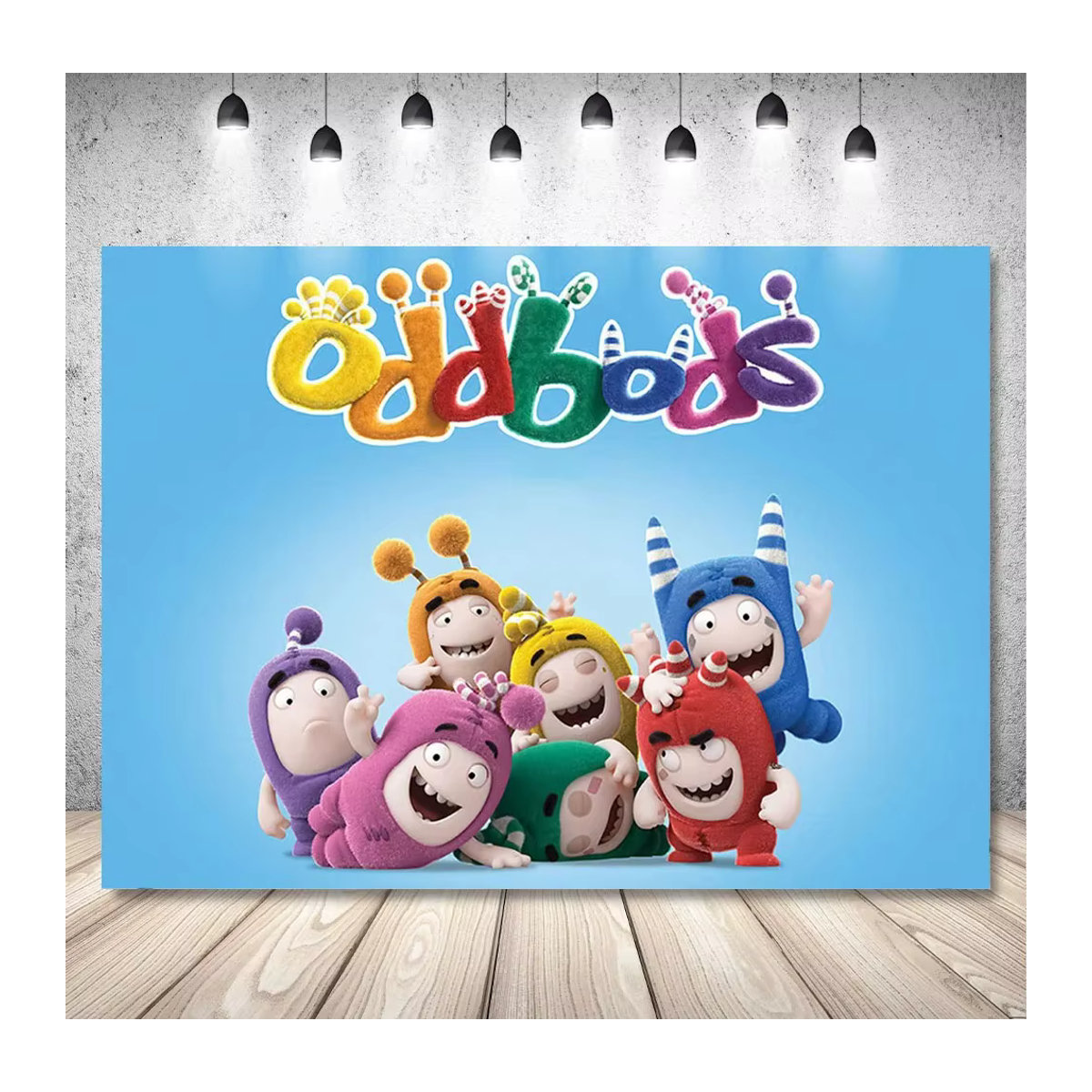 Odd & Bods Kinder Geburtstags Banner mit Regenbogen und Tieren, Mehrfarbig, B/H: 120 x 120 cm - Bild 2