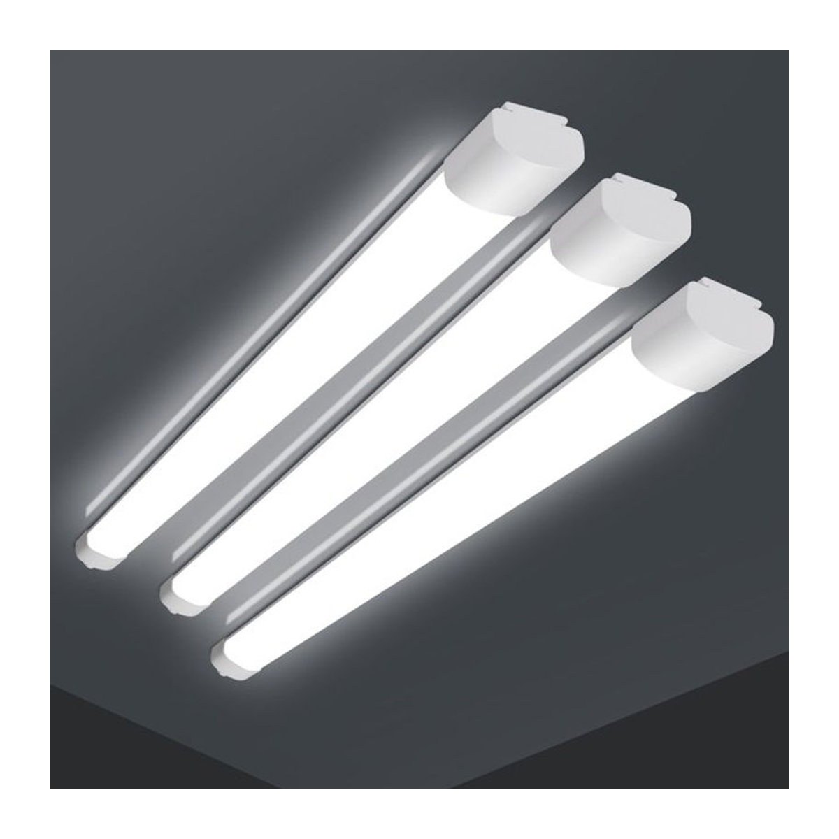 Oeegoo 3er-Pack LED-Kellerlicht IP66 in Weiß für Keller, Werkstatt und Büro - Bild 1