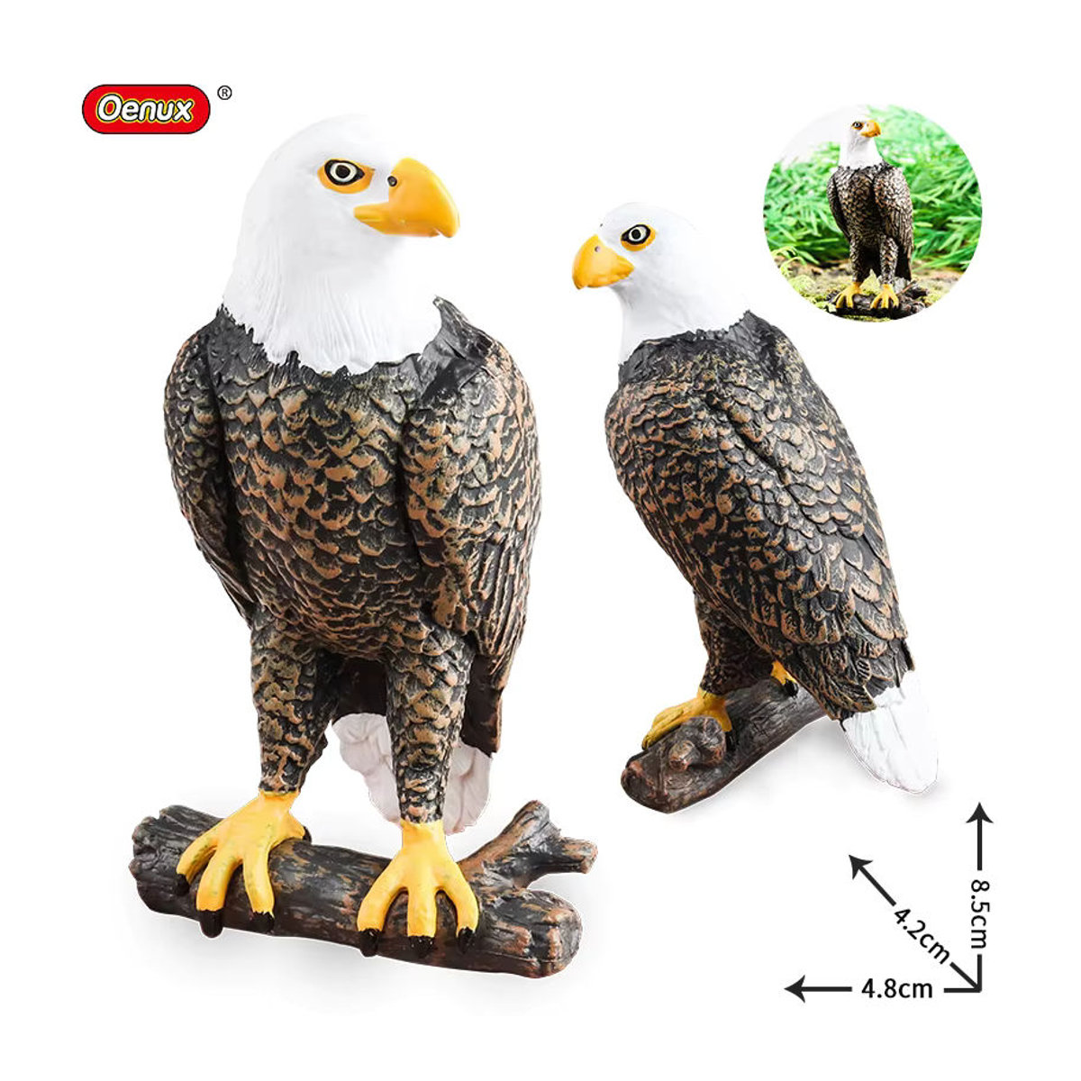 Oenux Tierfiguren Adler und Kondor aus Kunststoff, mehrfarbige Miniatur-Tierfiguren für Garten Dekoration und Kinder als Spielzeug - Bild 2