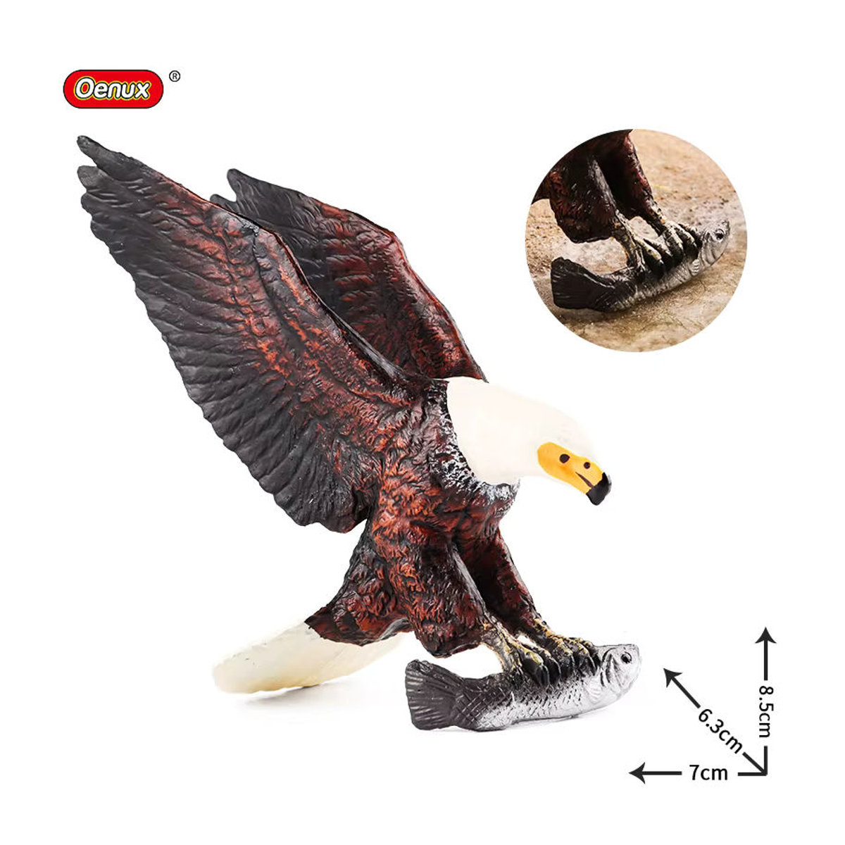 Oenux Tierfiguren Adler und Kondor aus Kunststoff, mehrfarbige Miniatur-Tierfiguren für Garten Dekoration und Kinder als Spielzeug - Bild 3