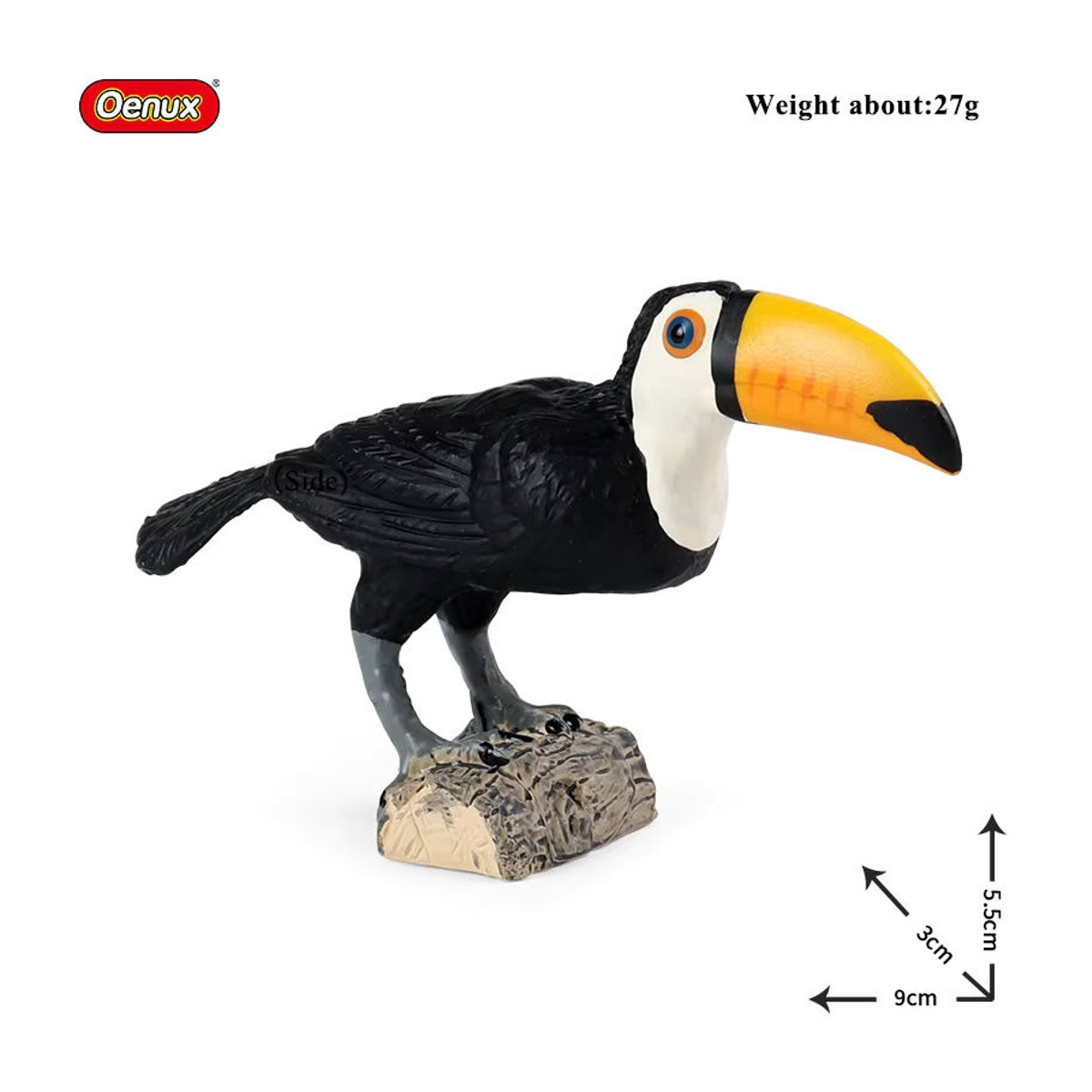 Oenux Vogel Figuren Schneeeule und Tukan als dekorative Tierfiguren aus Kunststoff für Kinder und Sammler, mehrfarbig - Bild 3
