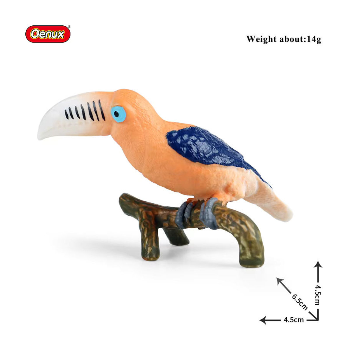 Oenux Vogel Figuren Schneeeule und Tukan als dekorative Tierfiguren aus Kunststoff für Kinder und Sammler, mehrfarbig - Bild 4