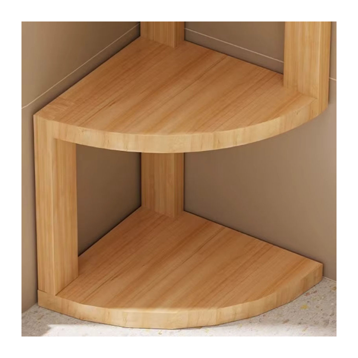 Oeny Eckaufbewahrungshalter aus Holz in Braun, Wandmontierter Organizer im minimalistischen Design - Bild 5