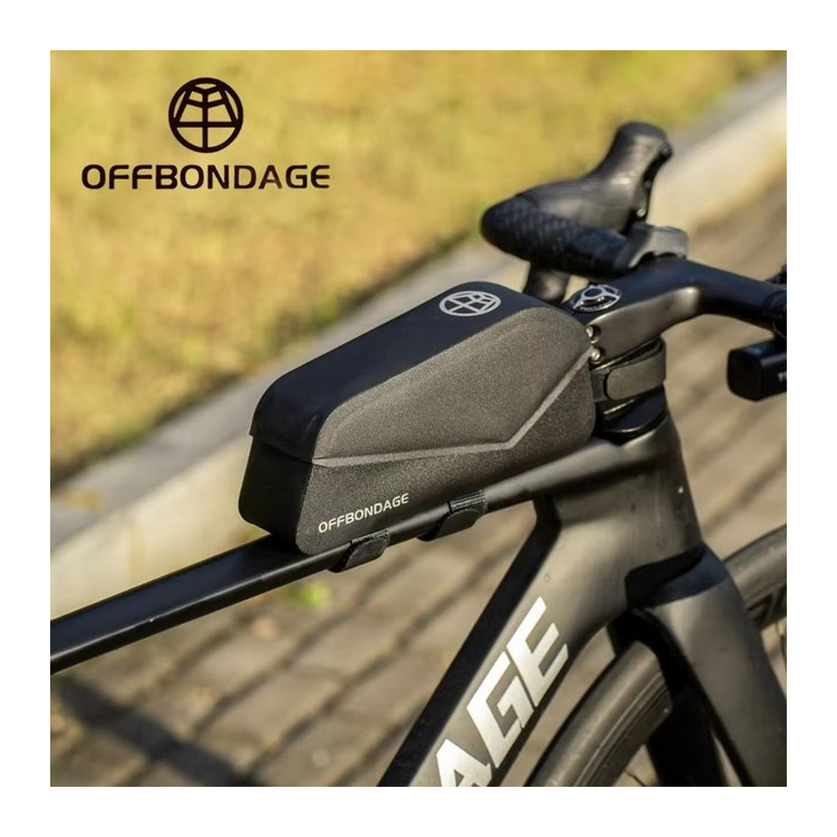 OFFBONDAGE Fahrrad-Oberrohrtasche in Schwarz für MTB und Rennrad mit großer Kapazität - Bild 1