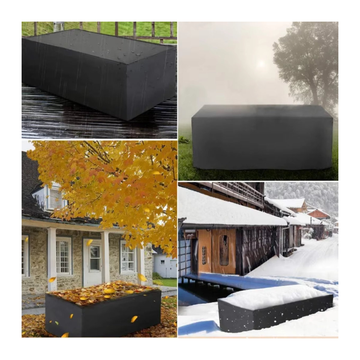 Ogan oder Serve Wasserdichter Outdoor-Sofabezug aus 210D Material in Grau zum Schutz deiner Gartenmöbel und Terrassenbänke - Bild 6