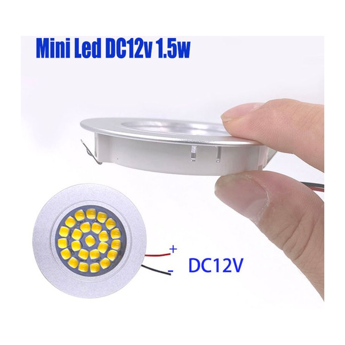 Ohlite LED Einbaustrahler 12 V, 1,5 W, dimmbares Mini-LED-Downlight in Silber - Bild 1