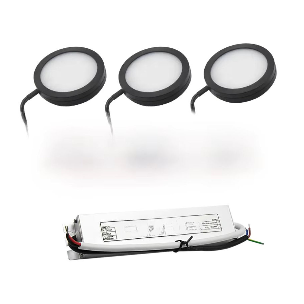Ohlite LED Mini-Spot Strahler 3W dimmbar, ultradünner Schrank-Einbaustrahler 12V für Schmuckdisplay und Innenbereich, Schwarz oder Silber - Bild 3