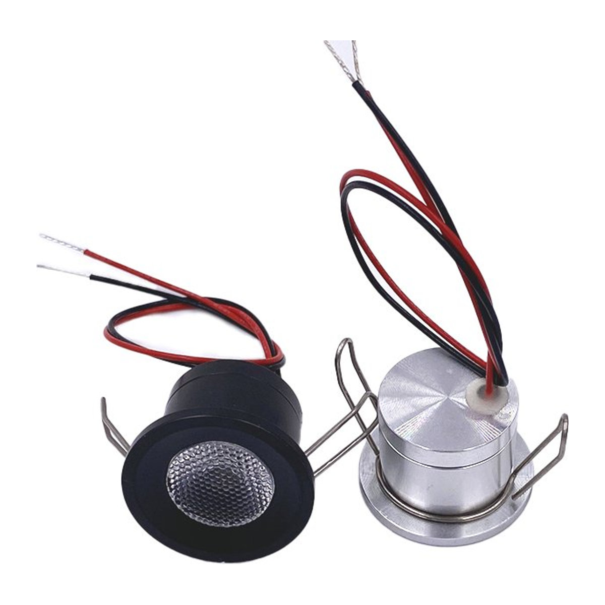 Ohlite Mini Focus LED Außenstrahler IP65 Schwarz Aluminium 12V 1W mit 27mm Einbauloch - Bild 1