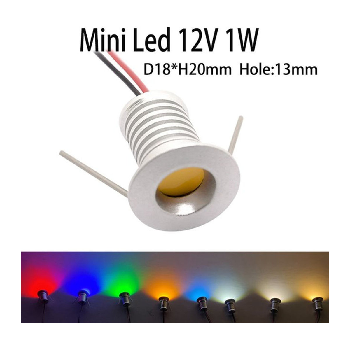 Ohlite Mini LED Einbaustrahler RGB Dimmbar 12V Bunt - Bild 1