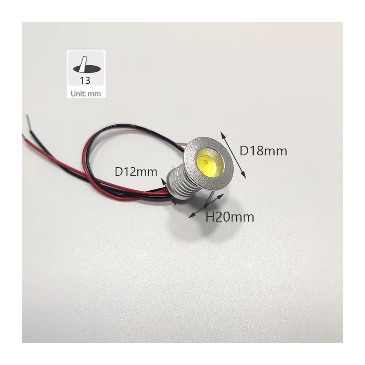 Ohlite Mini LED Einbaustrahler RGB Dimmbar 12V Bunt - Bild 3